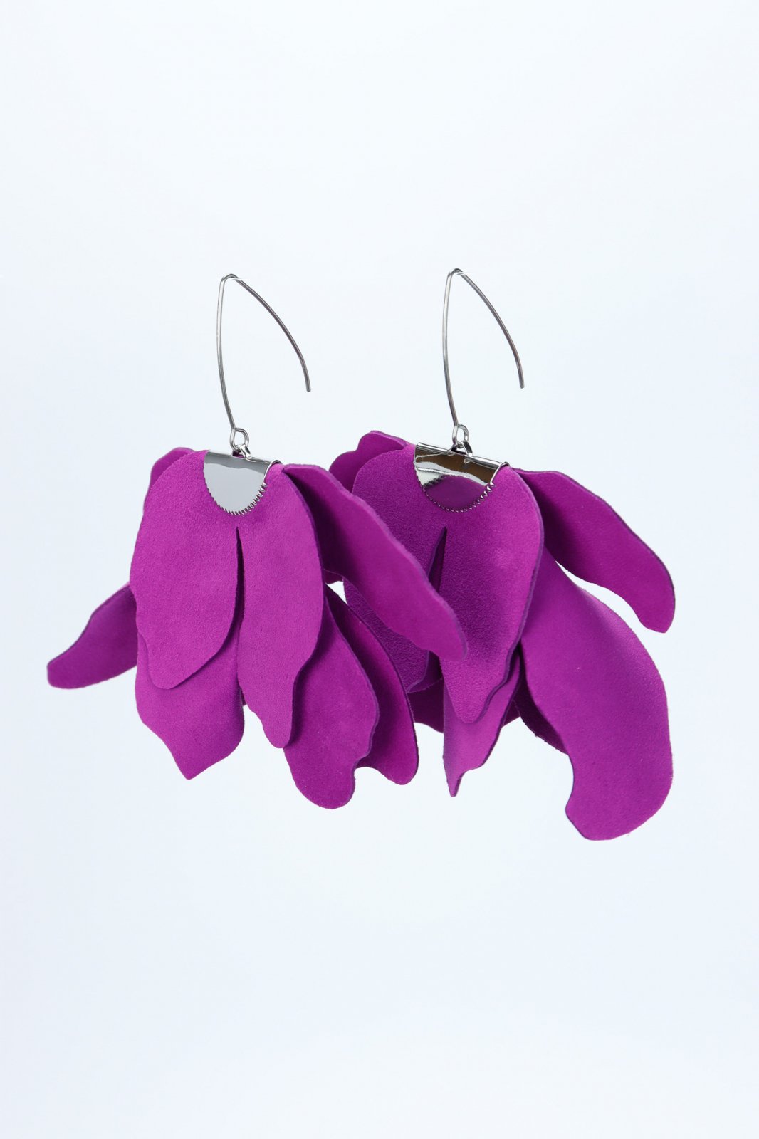 Large flower earrings - Purple<tija aurie></tija>