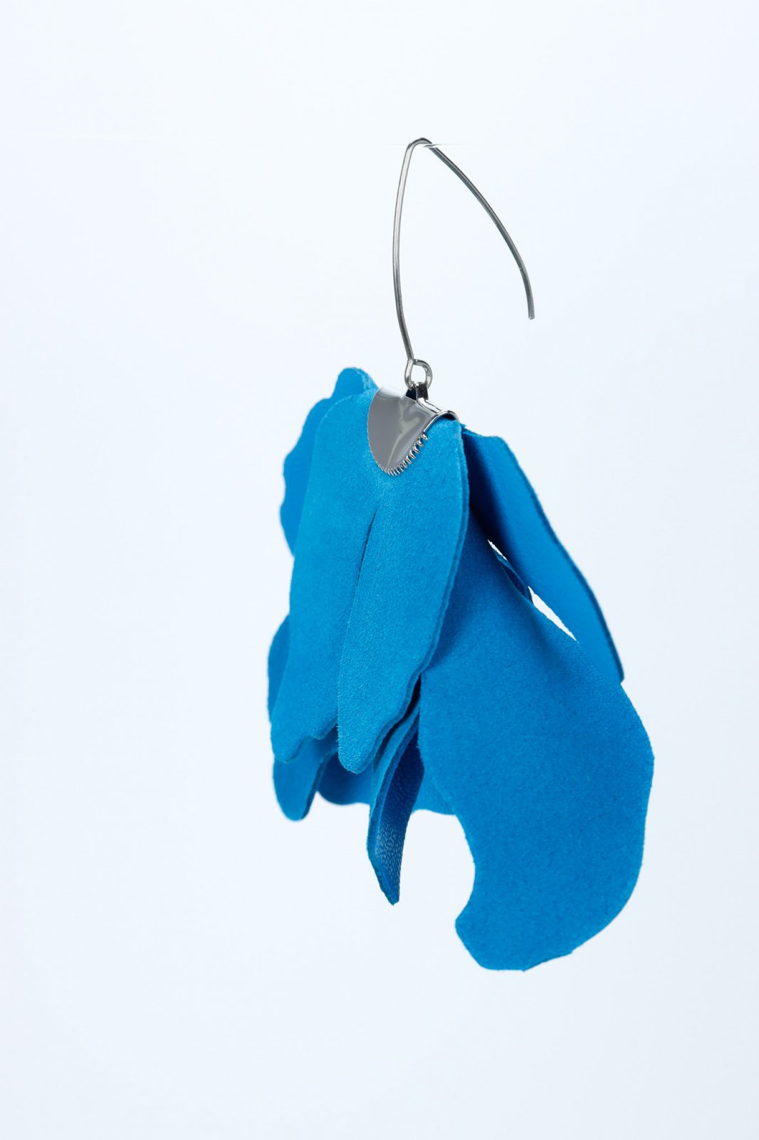 Big flower earrings - Blue