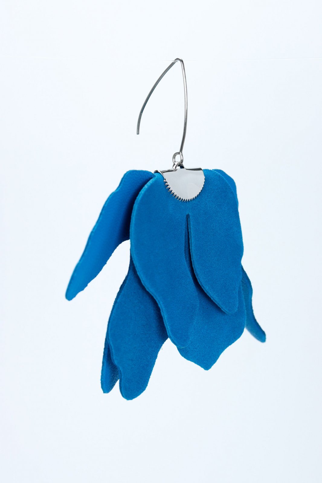 Big flower earrings - Blue
