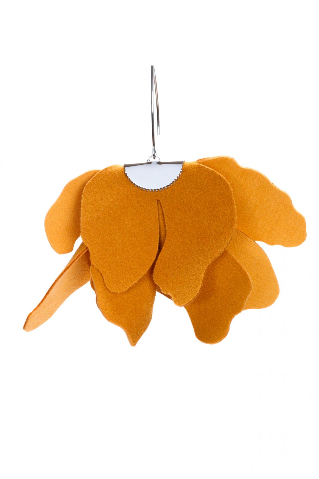Large flower earrings - Sunset Orange