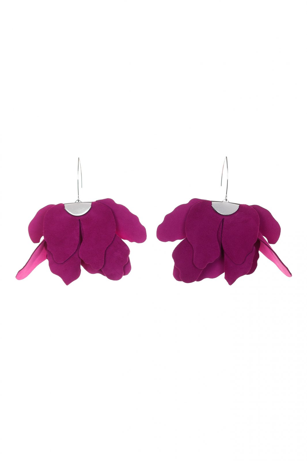 Cercei floare mare - Magenta