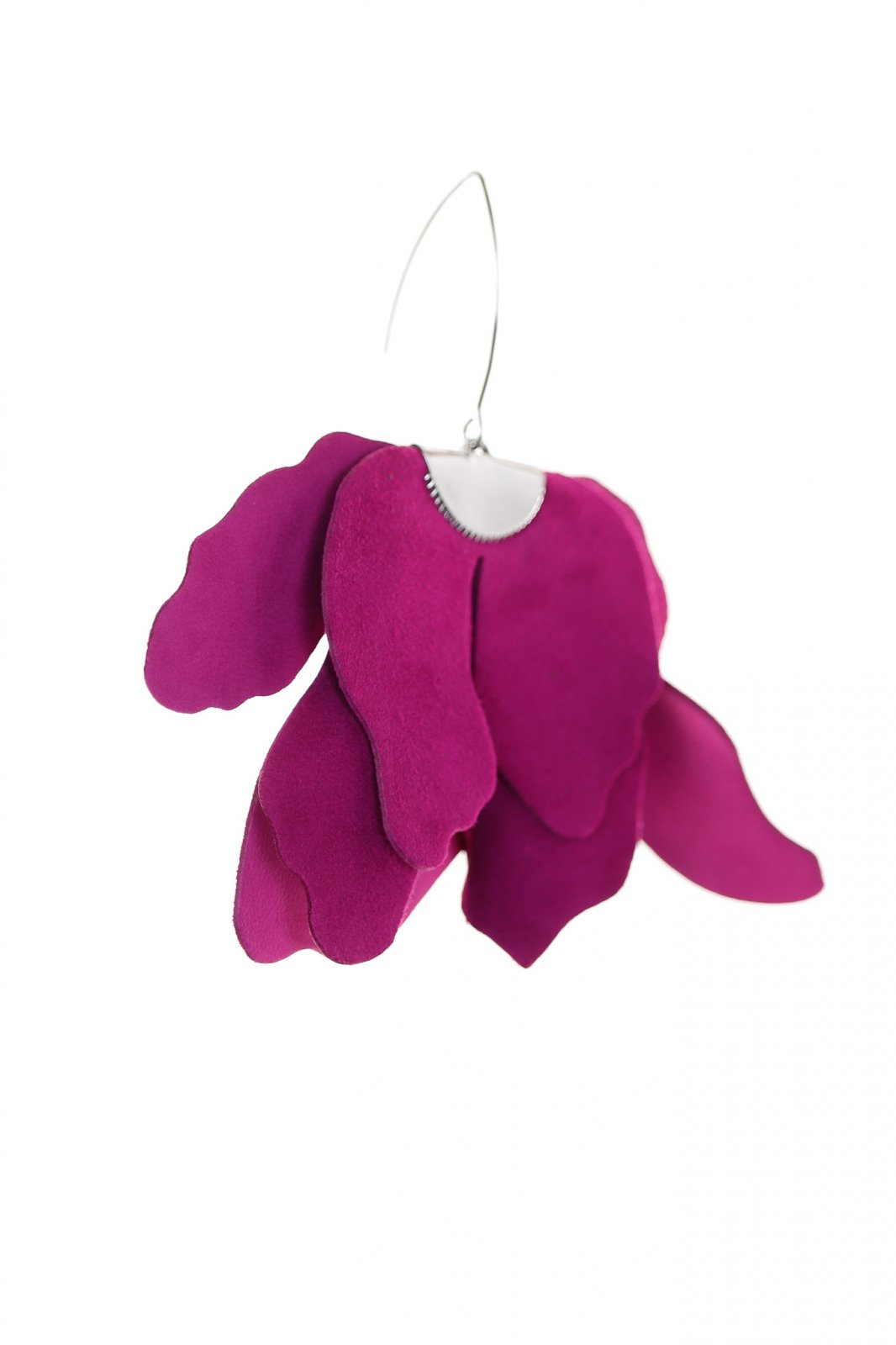 Cercei floare mare - Magenta