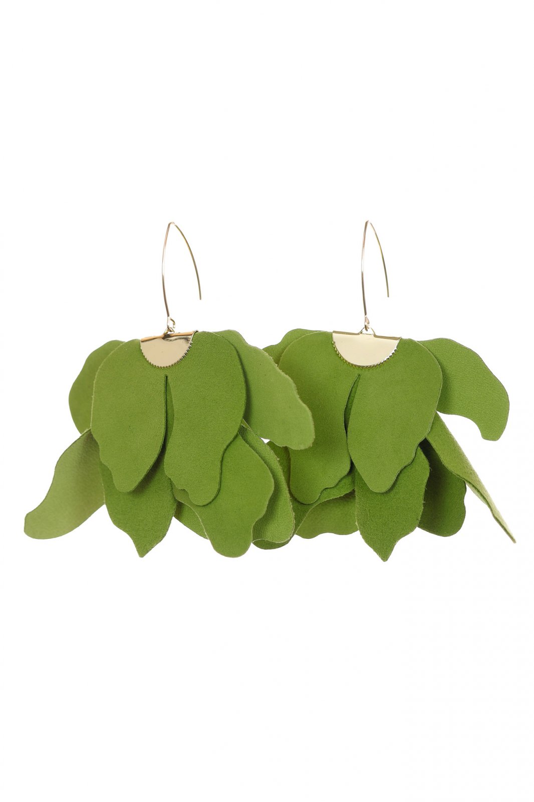 Cercei floare mare - Verde lime
