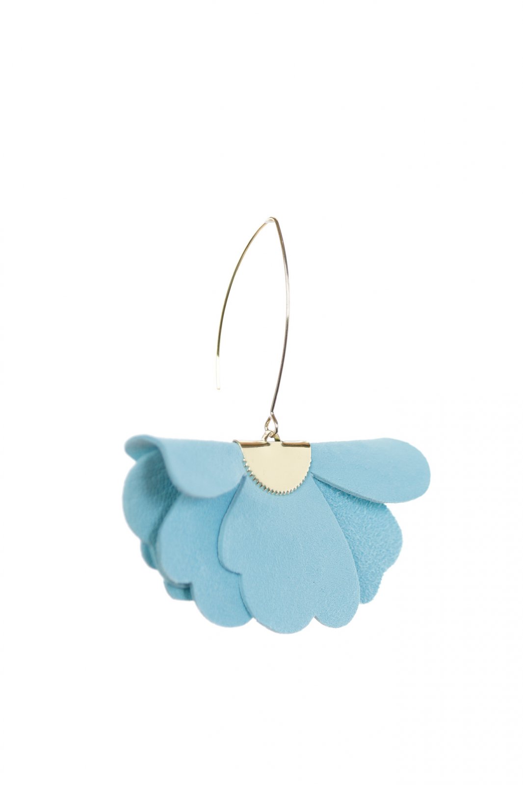 Cercei Floare mica - Albastru Aqua