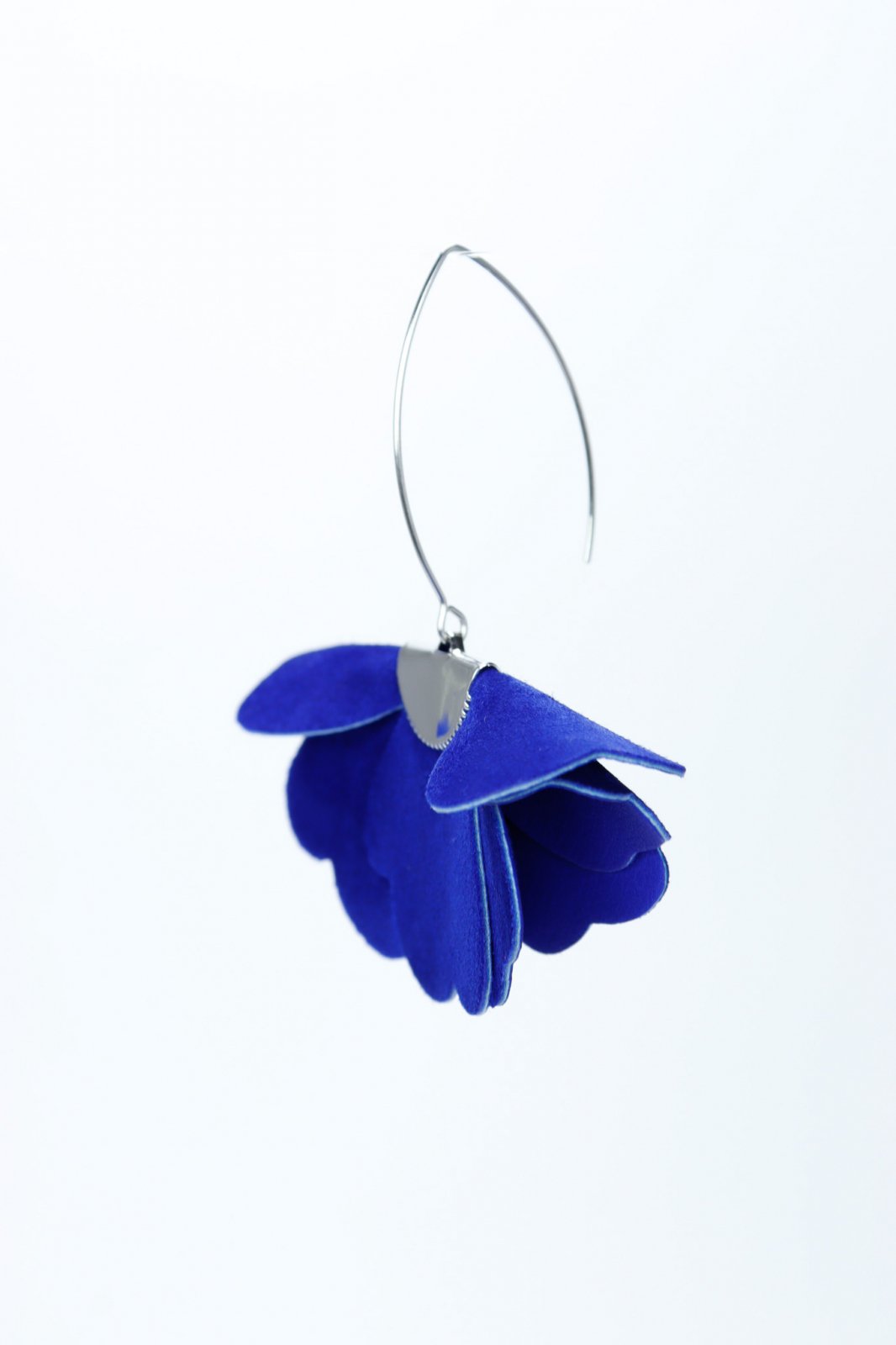 Small flower earrings - Royal blue