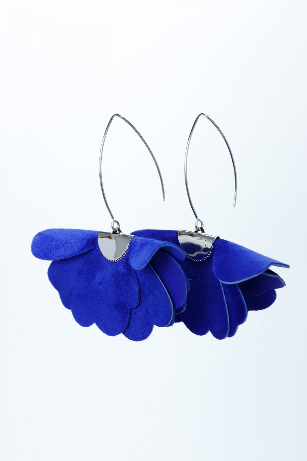 Small flower earrings - Royal blue