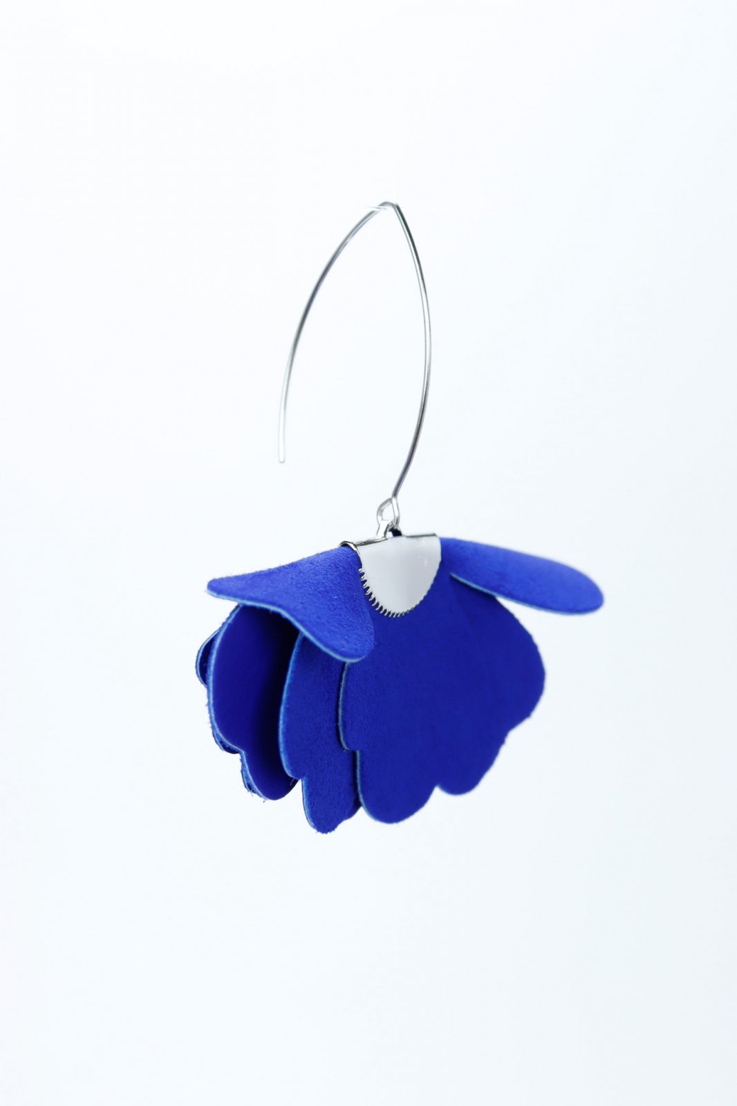 Small flower earrings - Royal blue