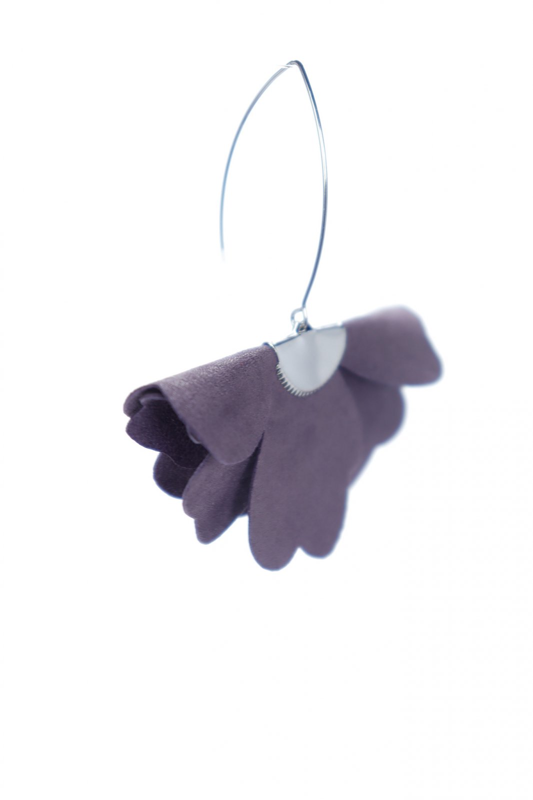 Small flower earrings - Lilac with glitter