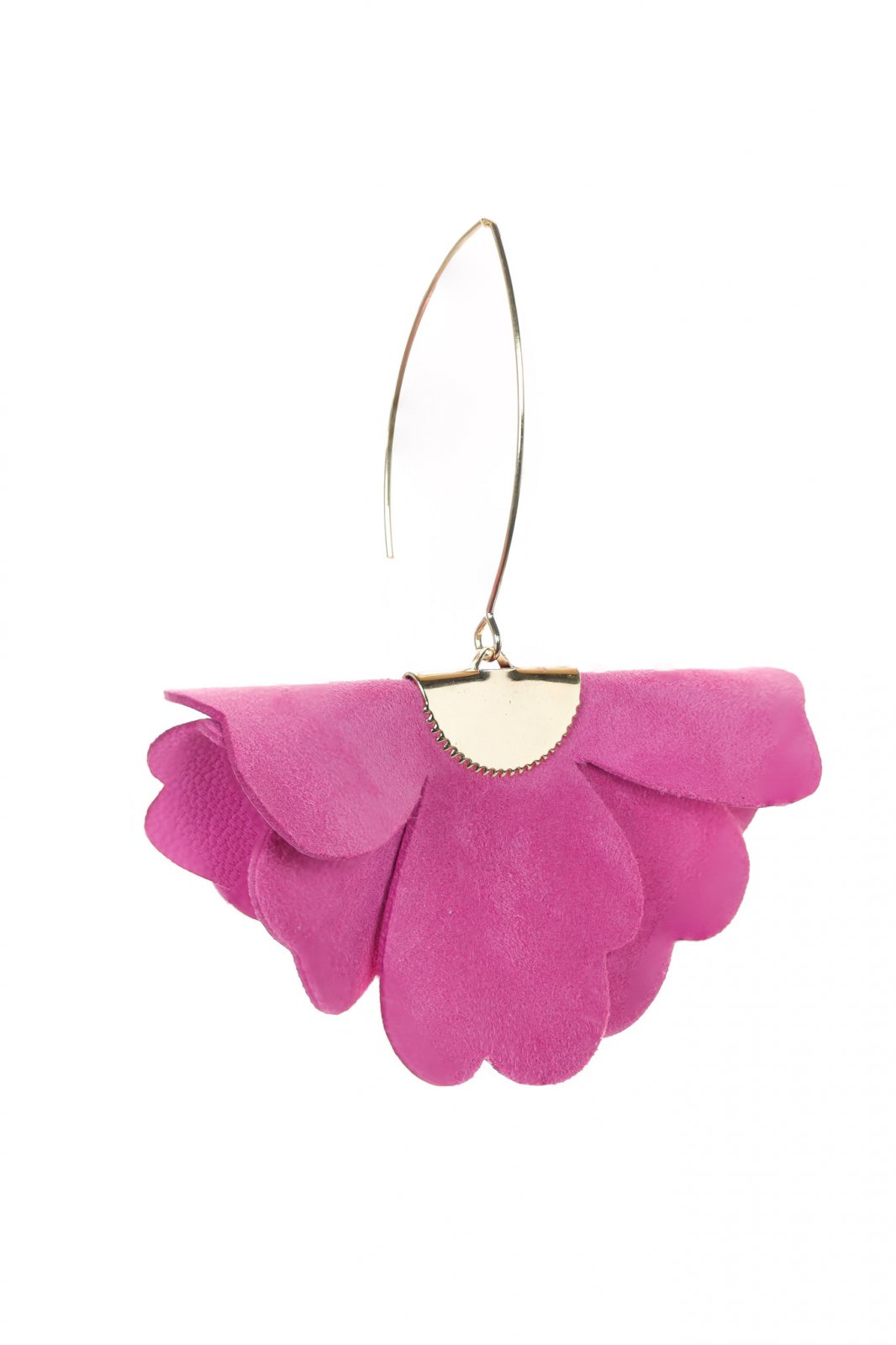 Cercei floare mica - Barbie pink