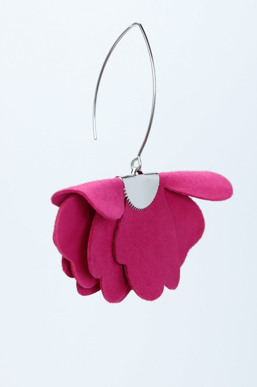 Small flower earrings - Fuchsia
