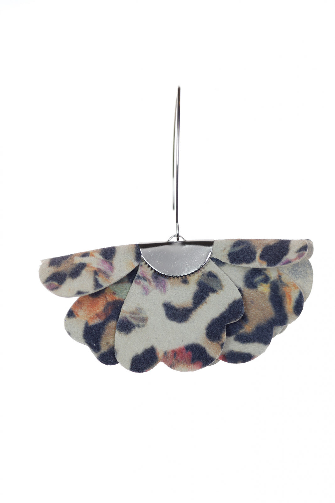 Cercei floare mica - Animal print colorat