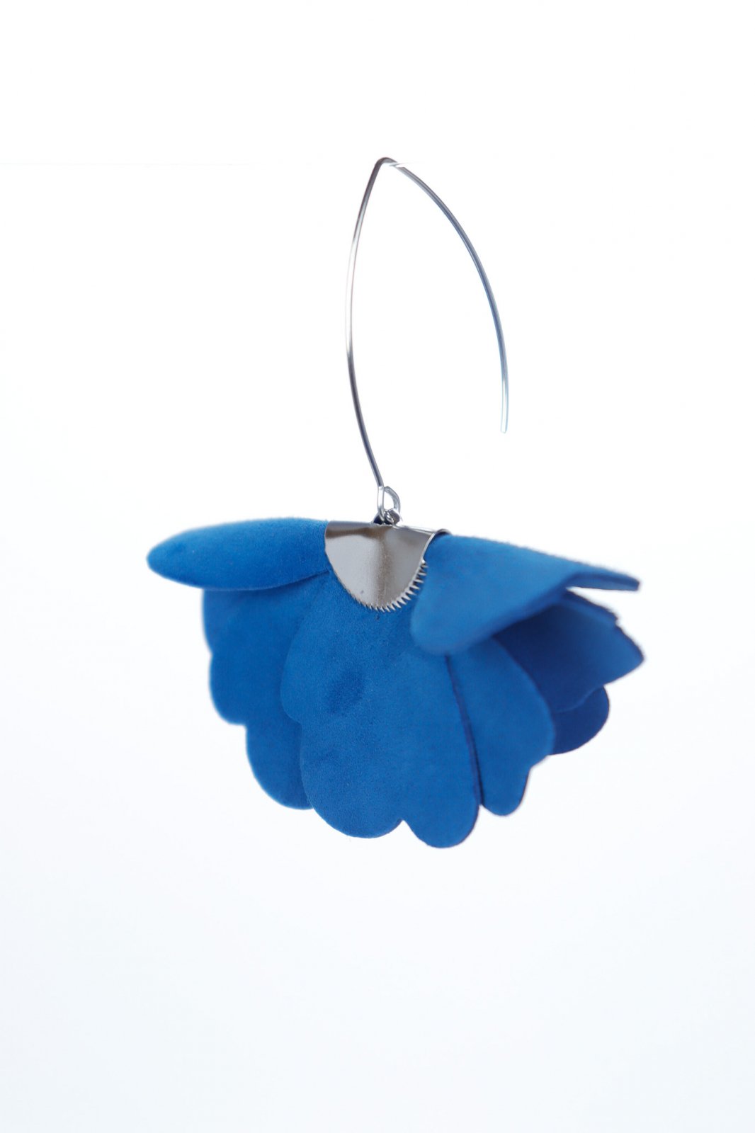 Cercei floare mica - Jeans Blue