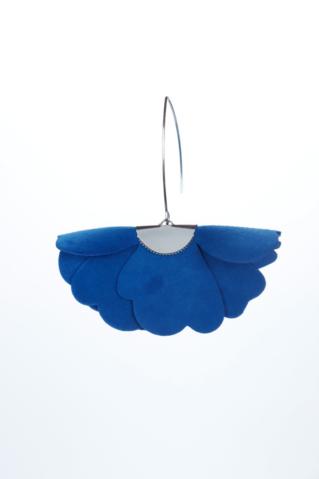 Cercei floare mica - Jeans Blue