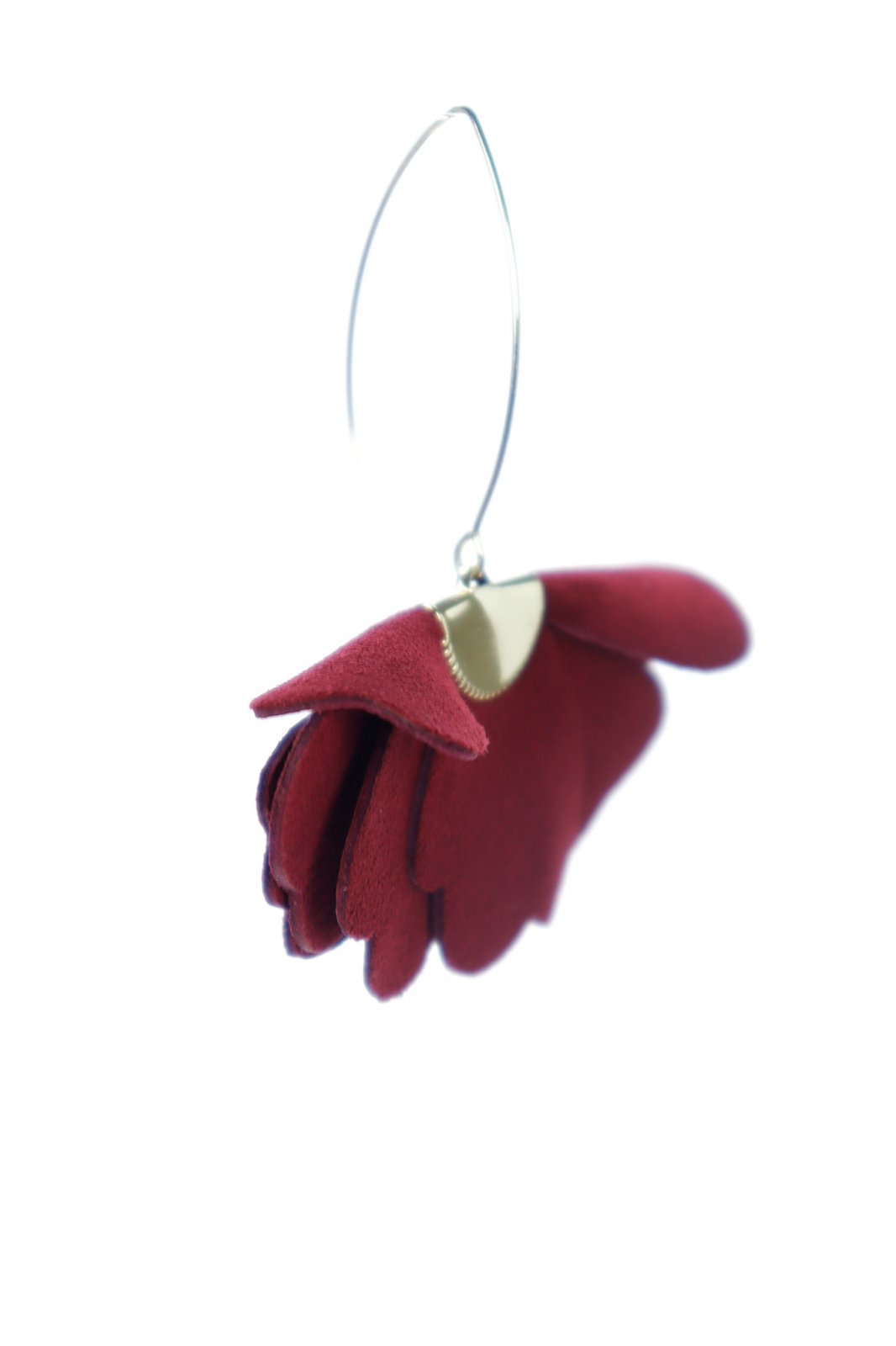 Cercei floare mica - Cherry wine