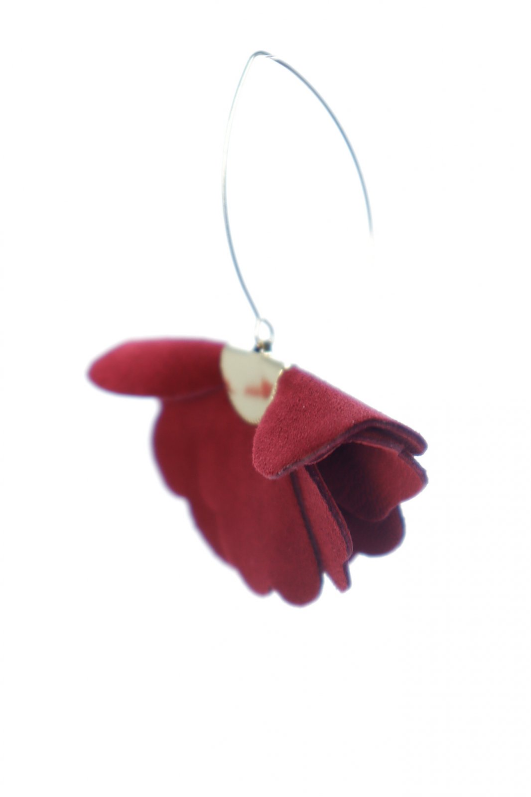 Cercei floare mica - Cherry wine