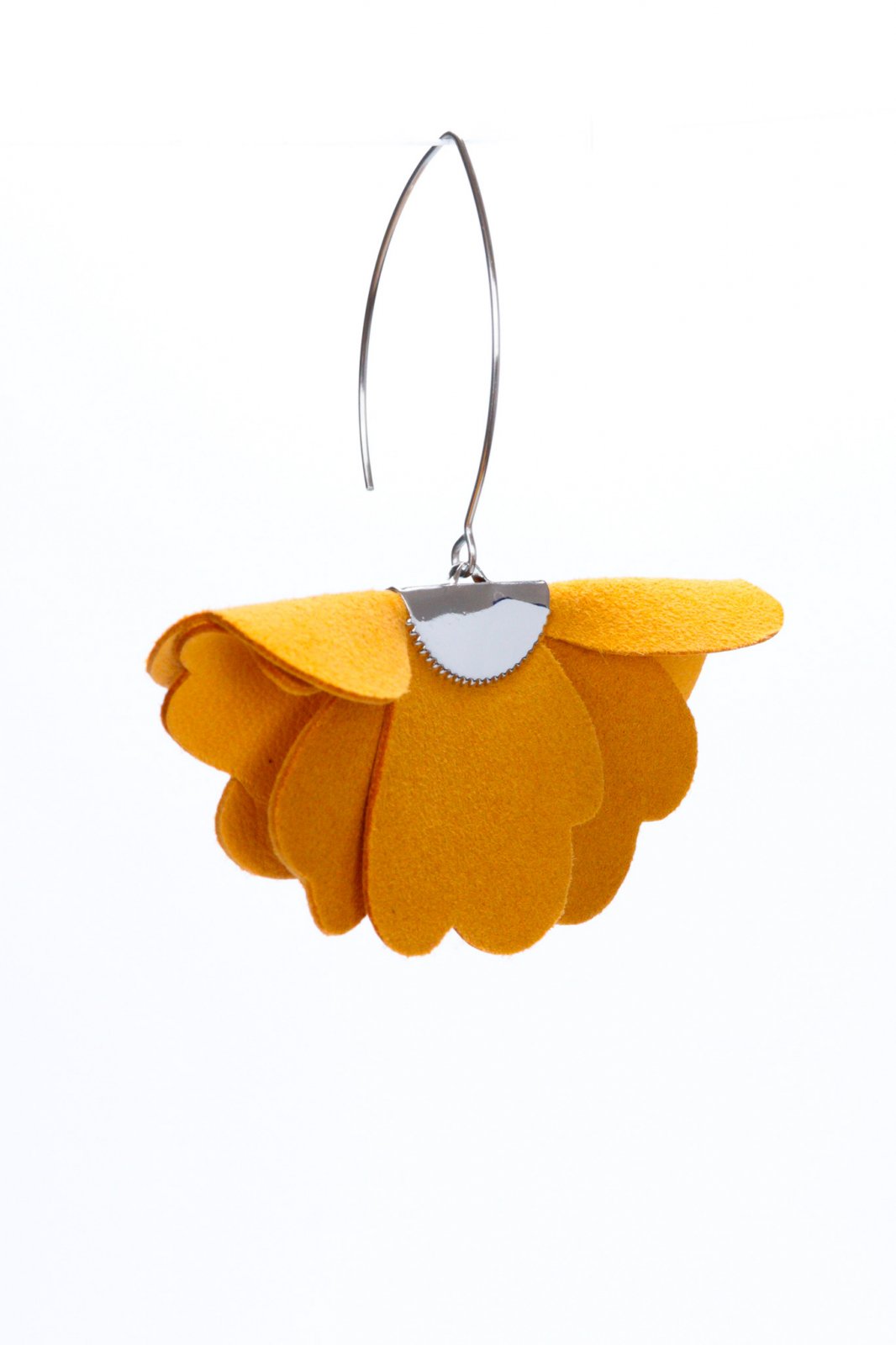 Small flower earrings - Sunset Orange