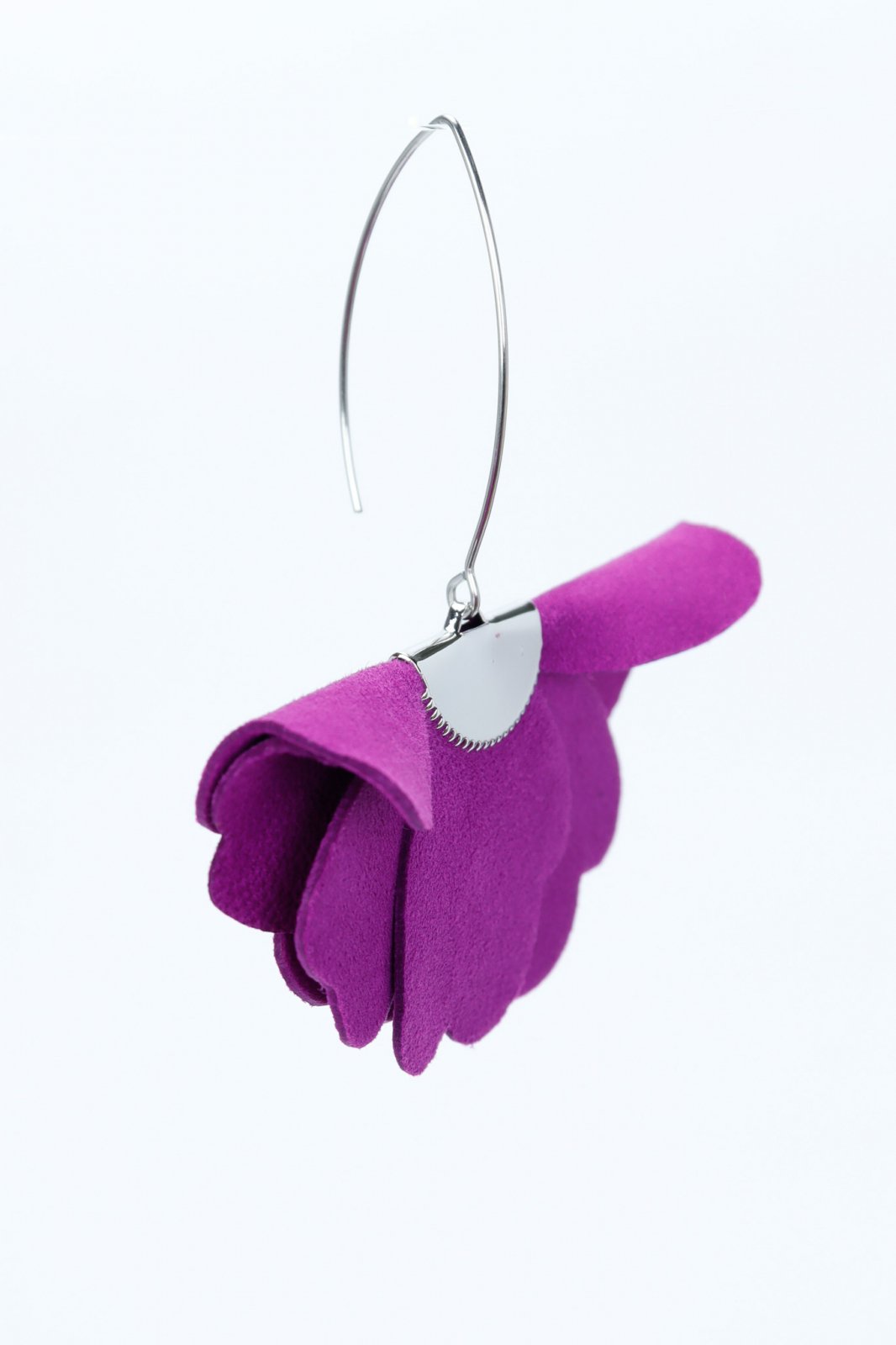 Small flower earrings - Purple