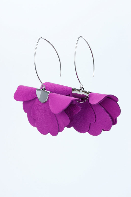 Small flower earrings - Purple