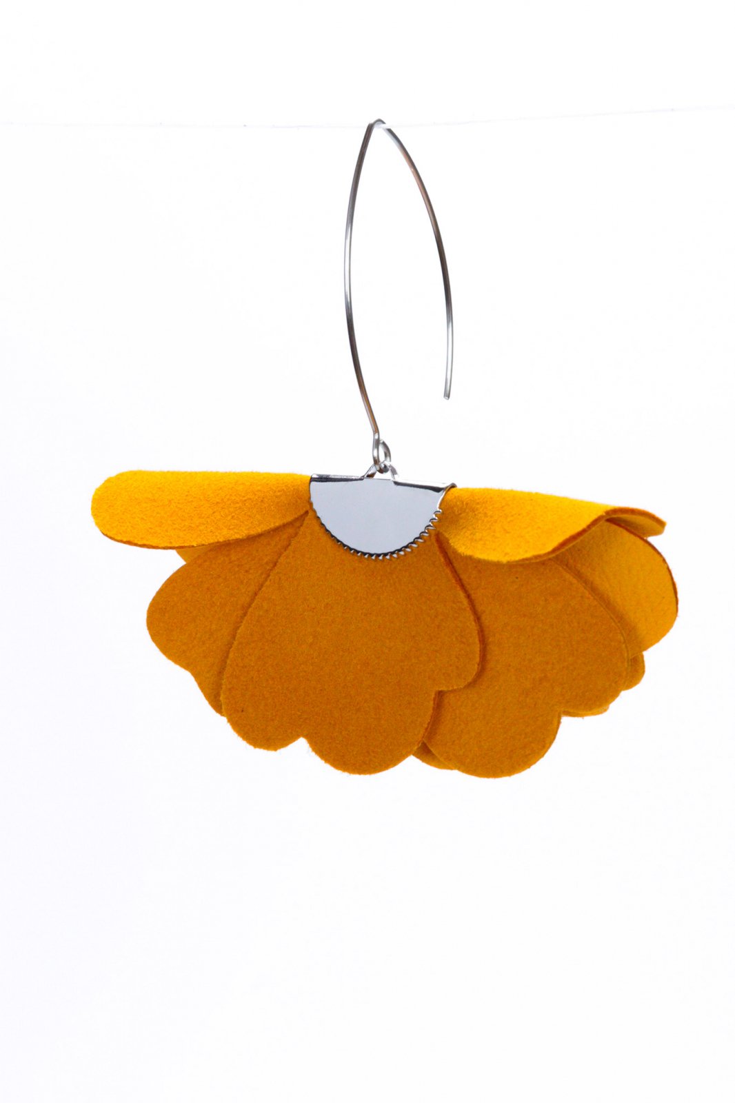 Small flower earrings - Sunset Orange