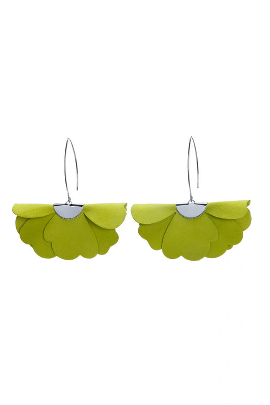 Cercei floare mica - Apple green