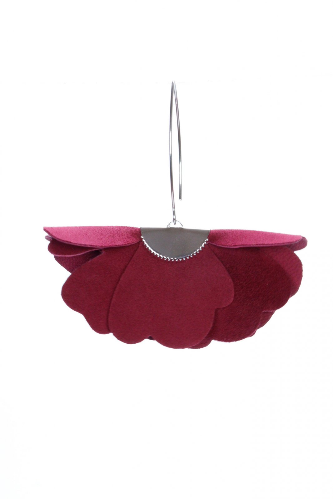 Cercei floare mica - Grena / Burgundy