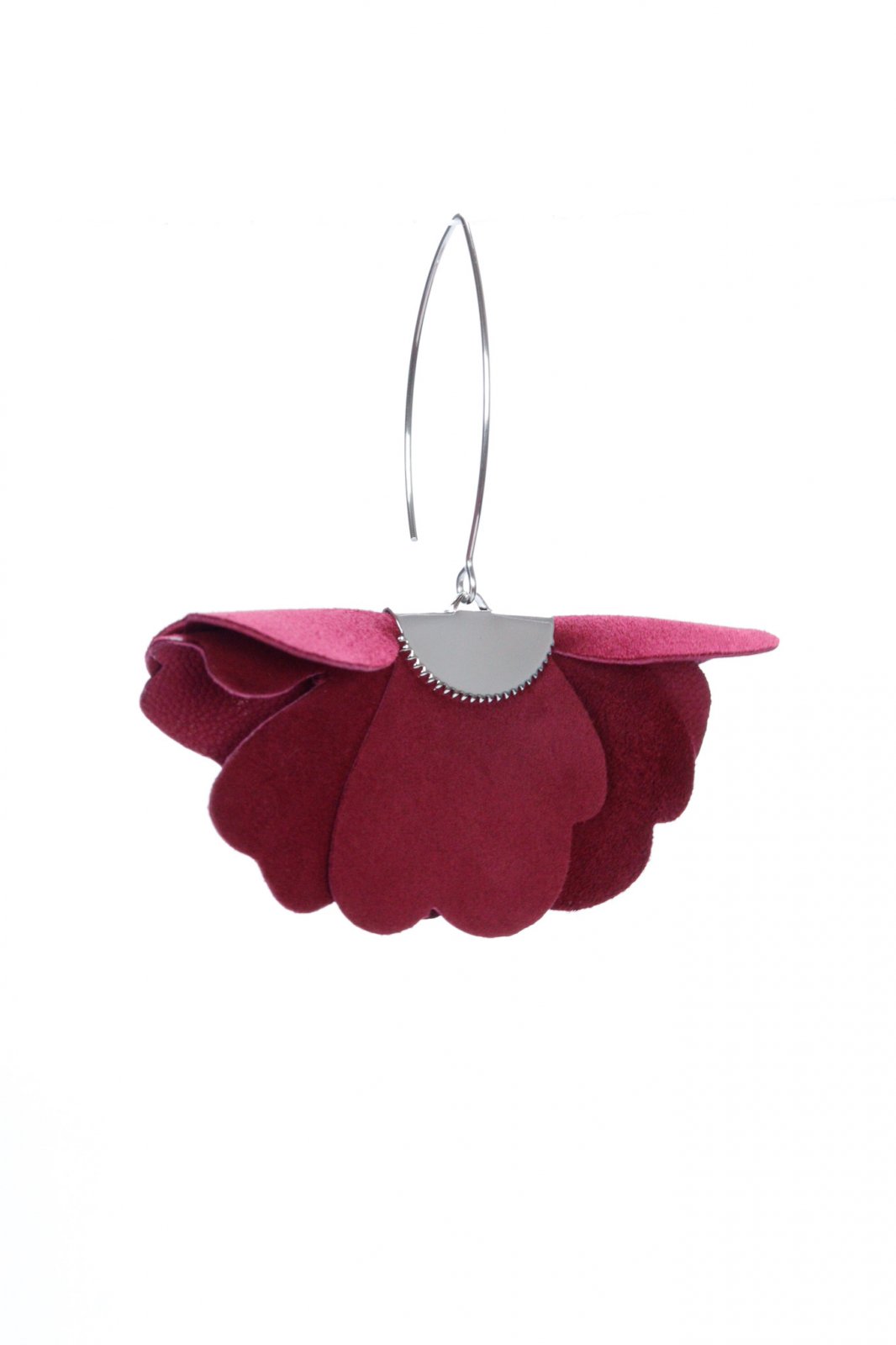 Cercei floare mica - Grena / Burgundy