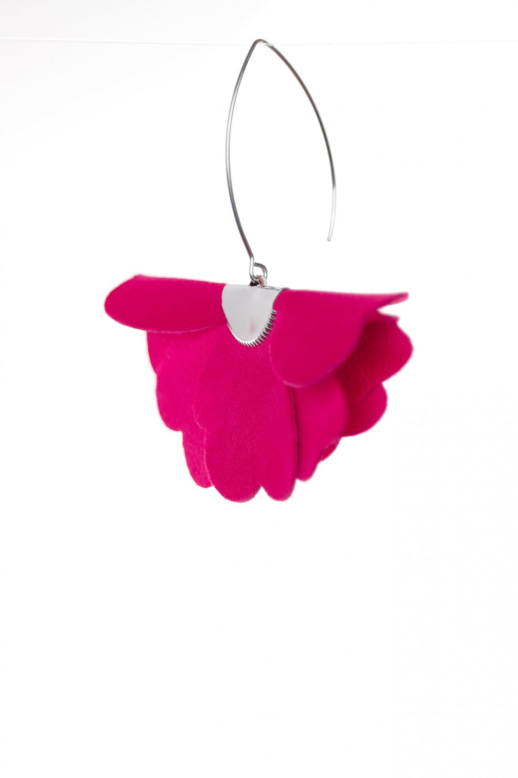 Cercei floare mica - Hot Pink