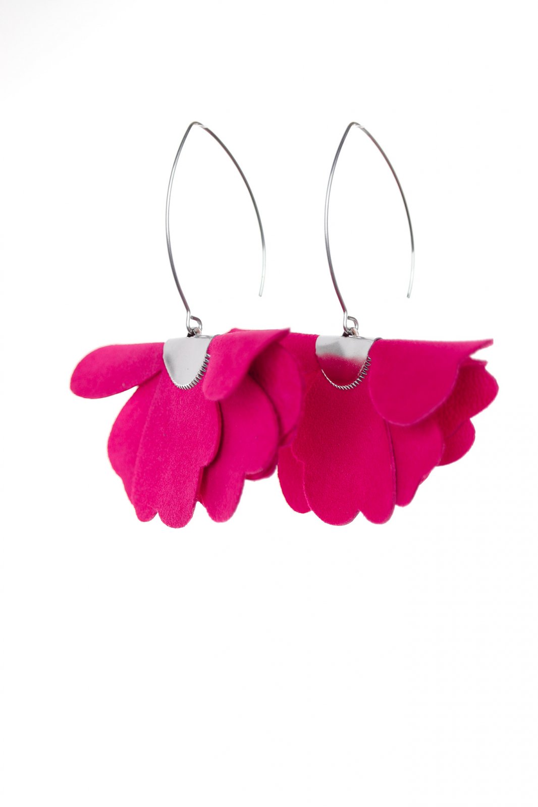 Cercei floare mica - Hot Pink
