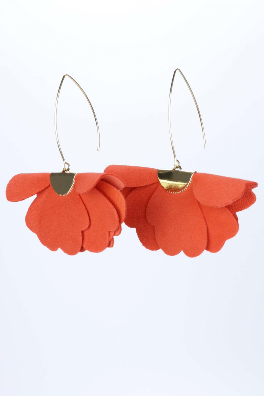 Small flower earrings - Orange