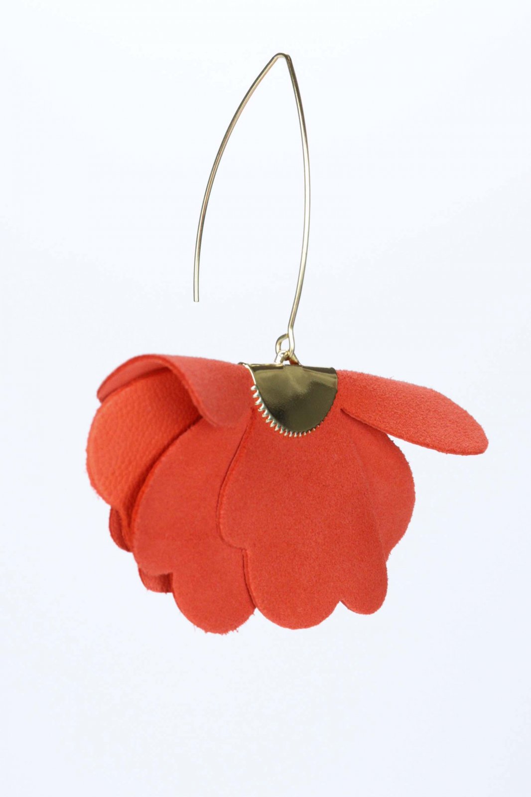 Small flower earrings - Orange