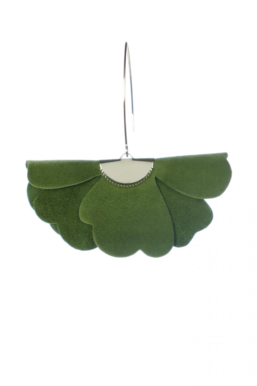 Small flower earrings - Olive green