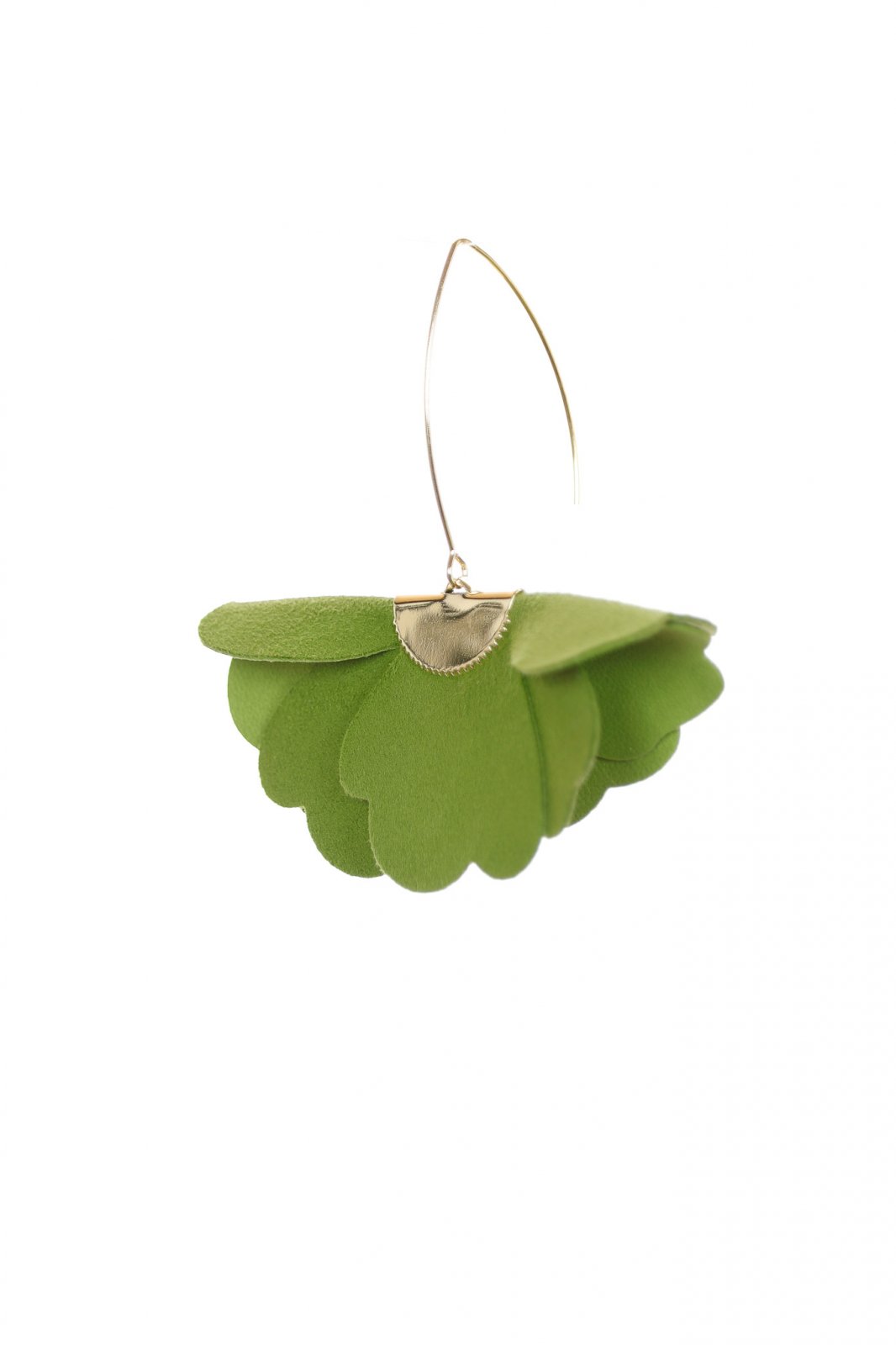 Cercei floare mica - Verde lime