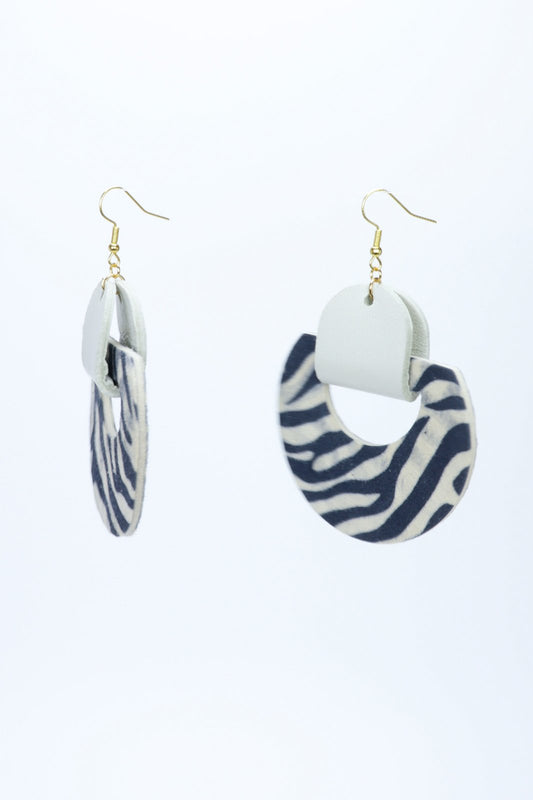 Cercei geometrici - Animal print