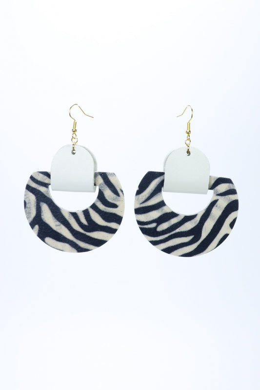 Cercei geometrici - Animal print