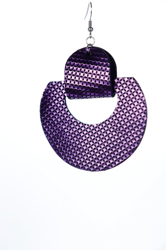 Geometric earrings - Purple