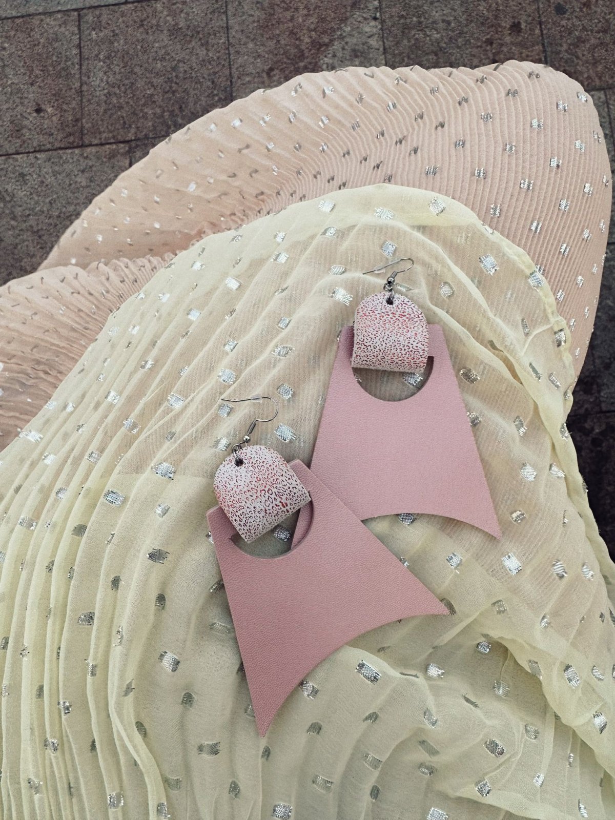 Geometric Earrings - Pink