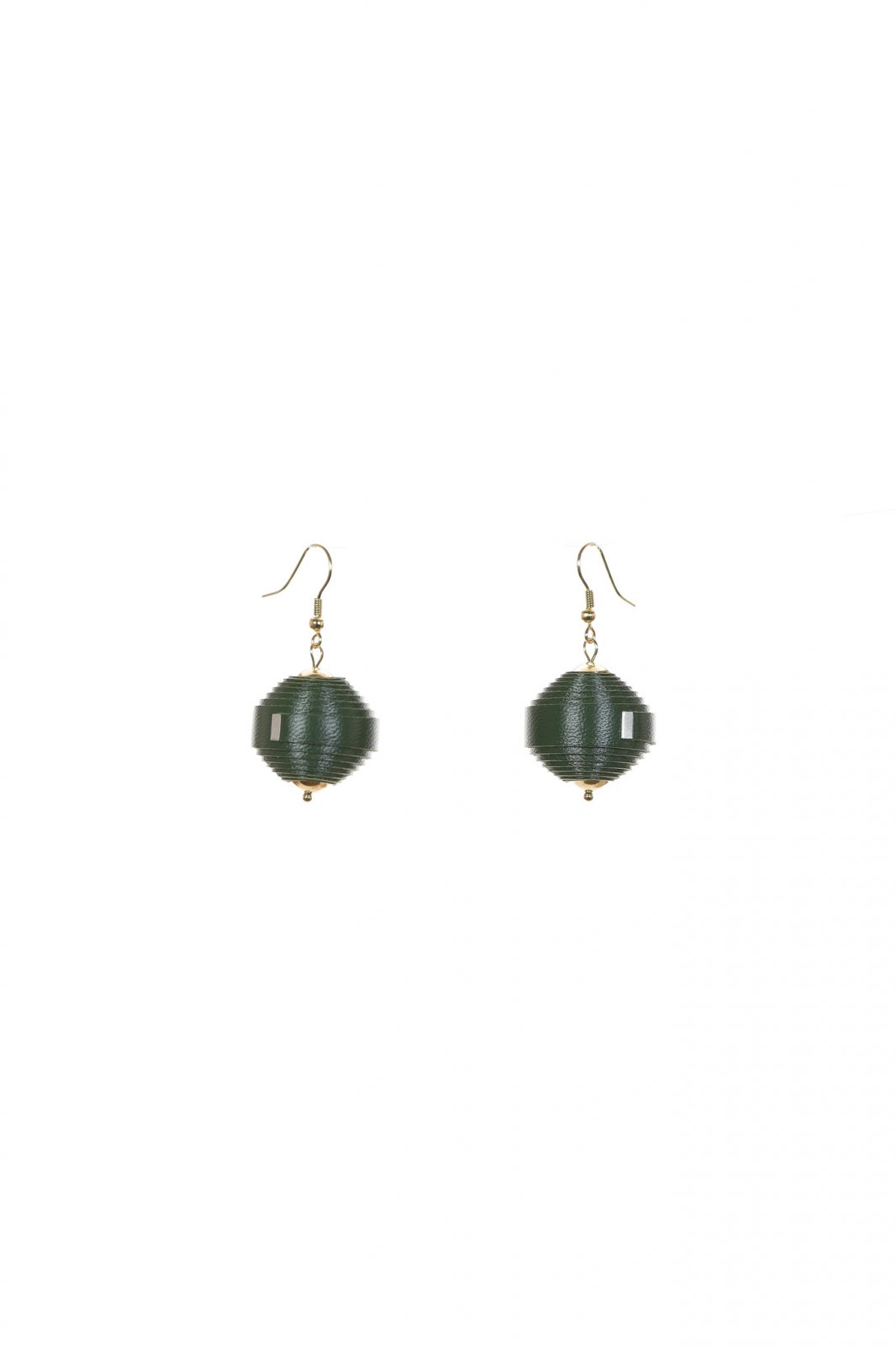 Cercei Leatherbonbon - Verde padure