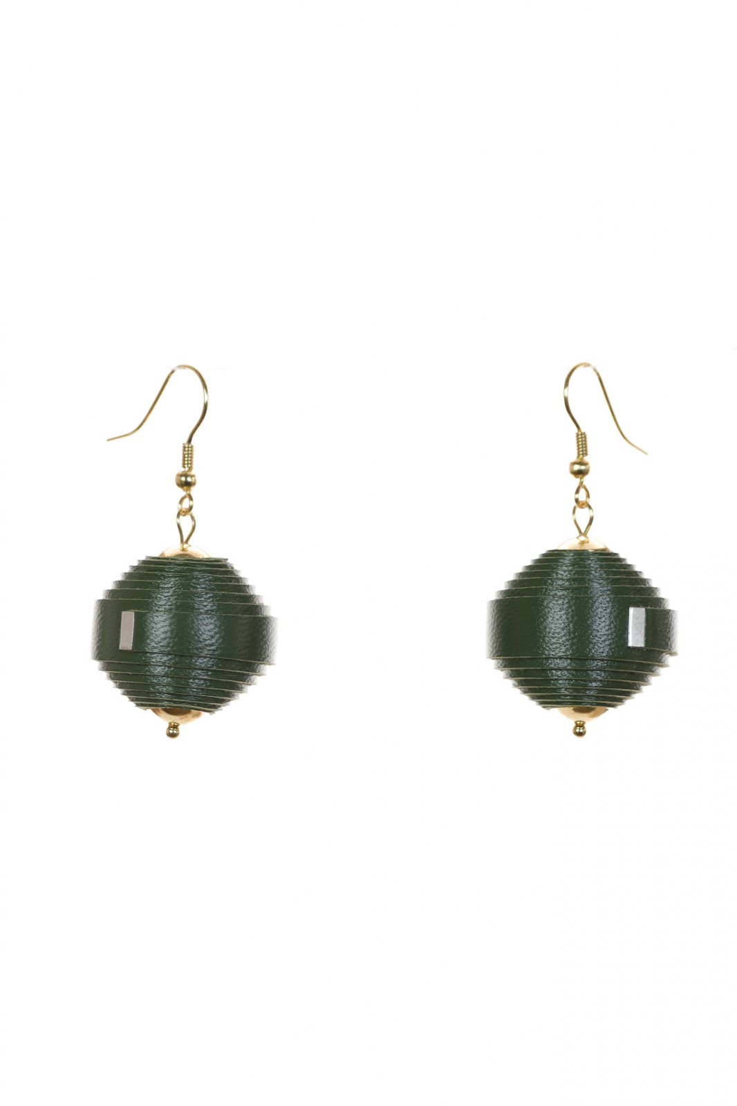 Cercei Leatherbonbon - Verde padure