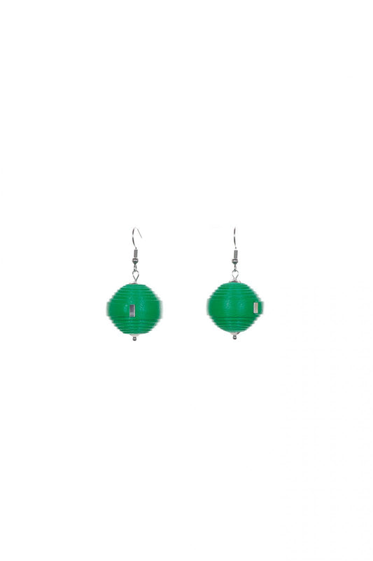 Cercei Leatherbonbon - Verde iarba