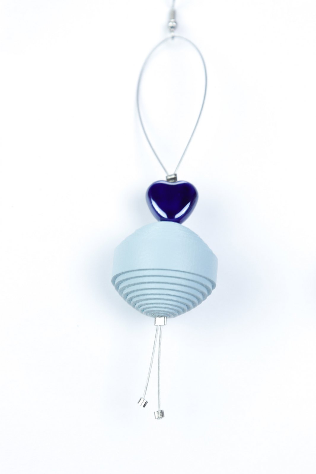 Leatherbonbon Floating Earrings - Blue
