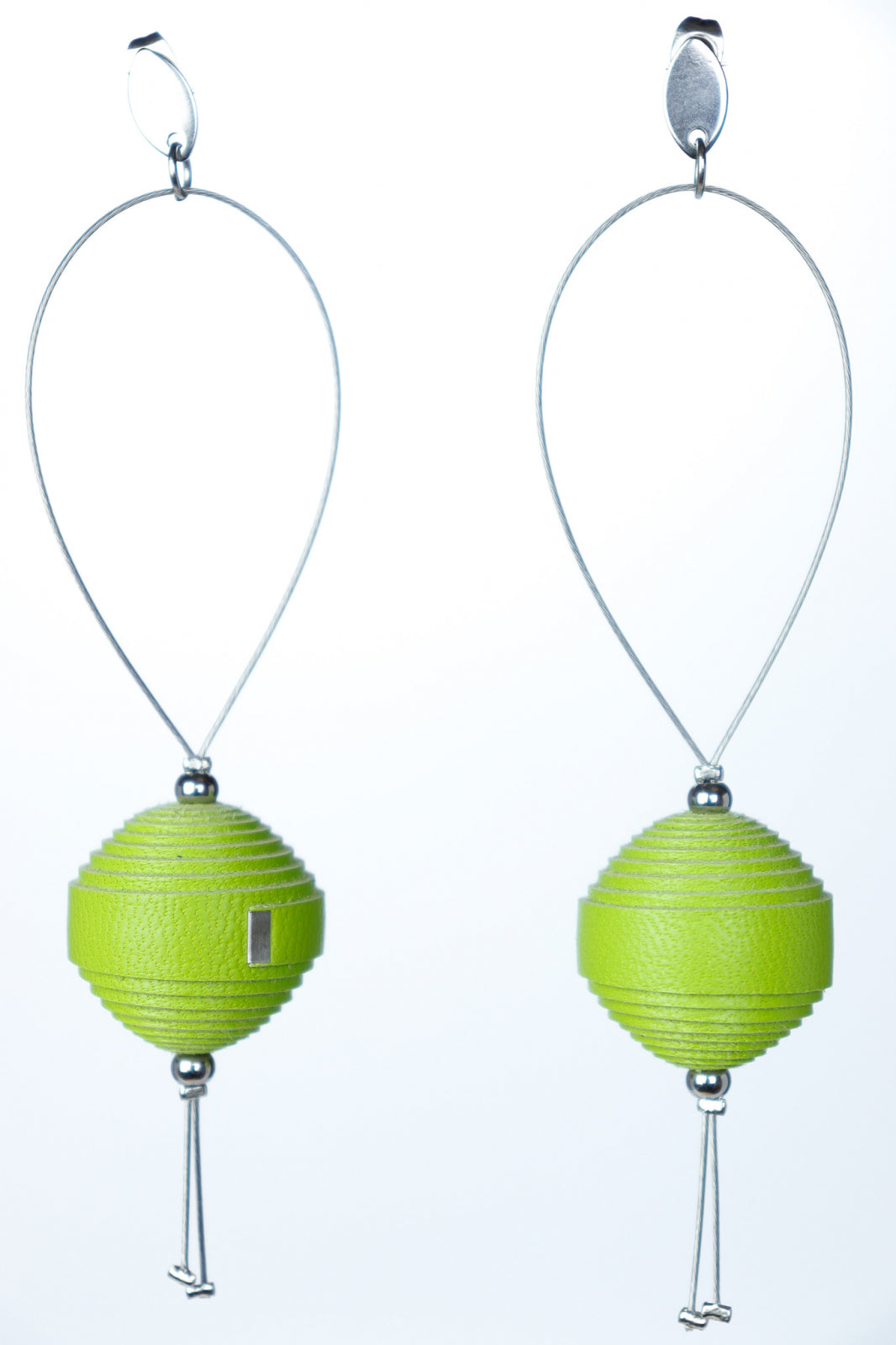 Leatherbonbon Floating Earrings - Green
