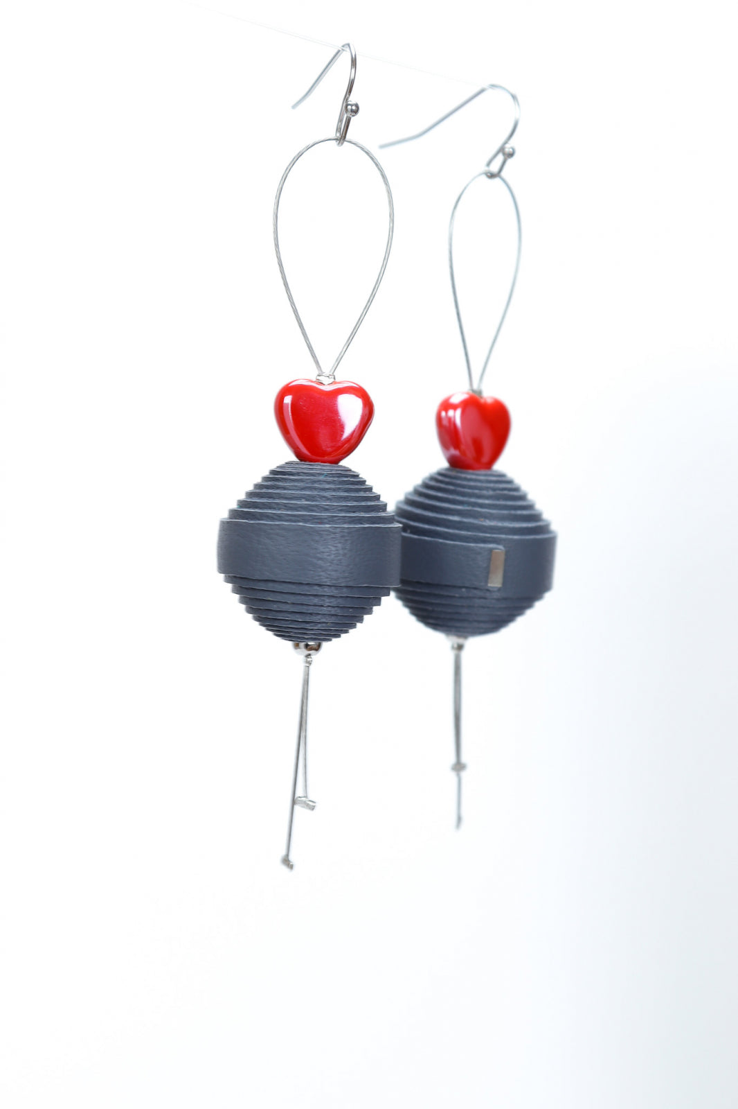 Cercei Leatherbonbon Plutitor - Gri