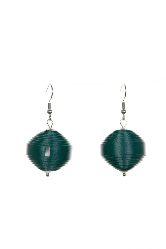 Cercei Leatherbonbon - Verde