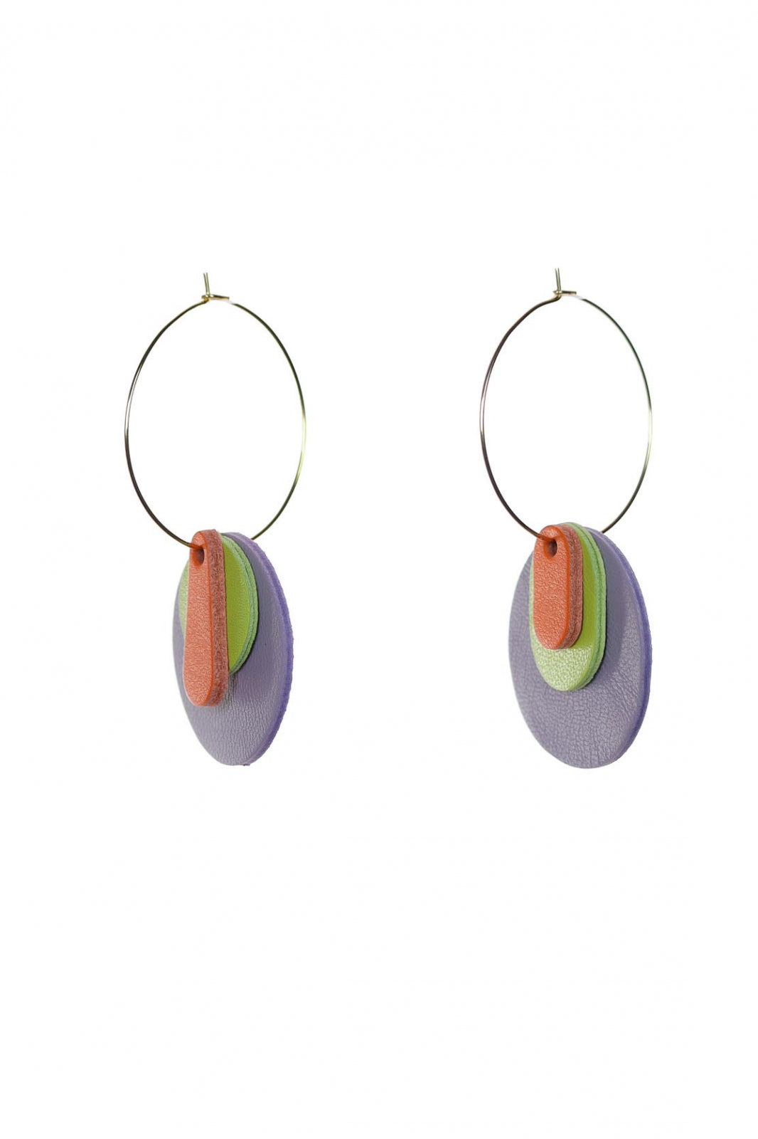 Cercei Mix&Match - Lila + Verde lime + Portocaliu