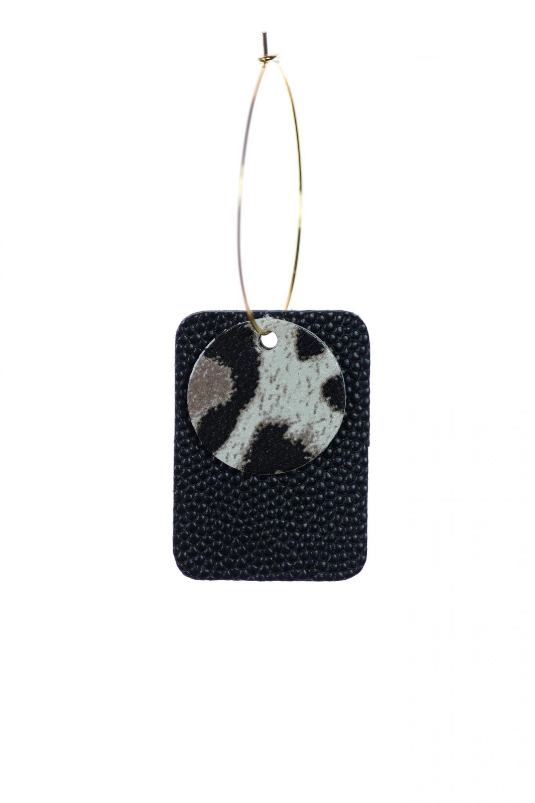 Cercei Mix&Match - Negru + Animal Print