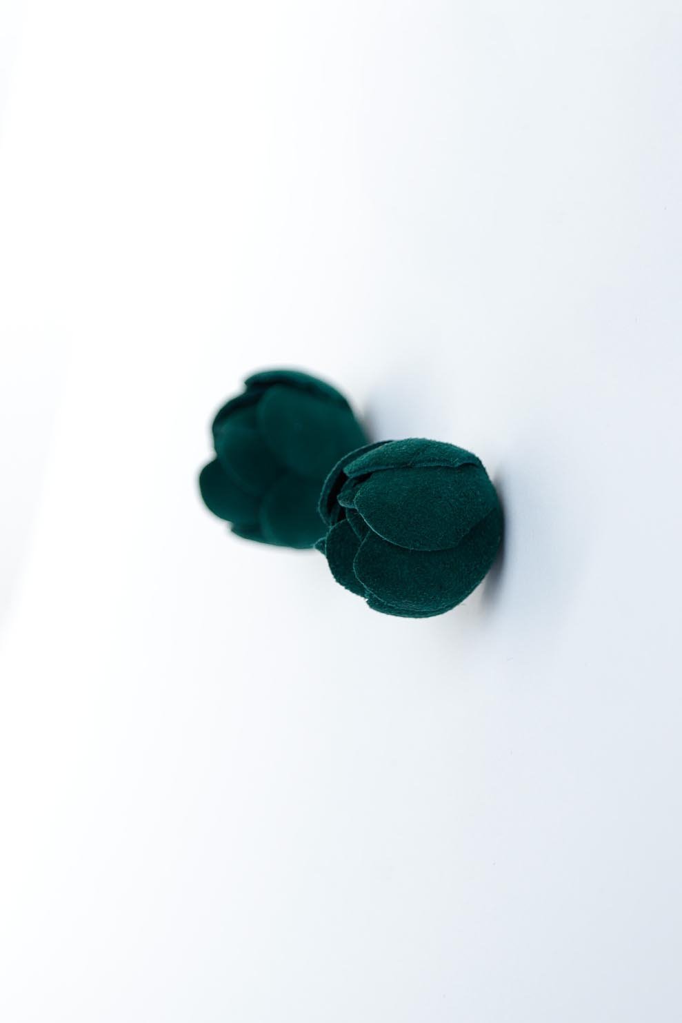 Cercei Trandafir - Verde inchis