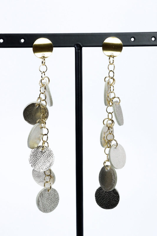 Unique leather earrings