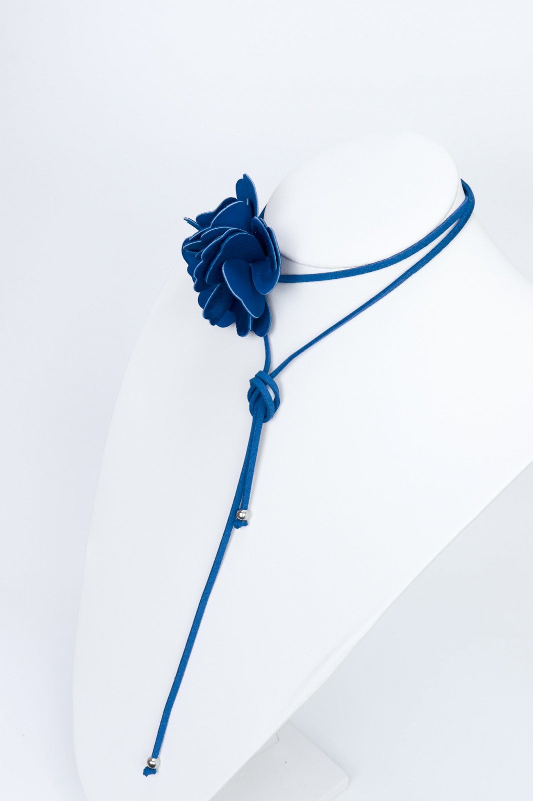 Colier choker floare - Albastru