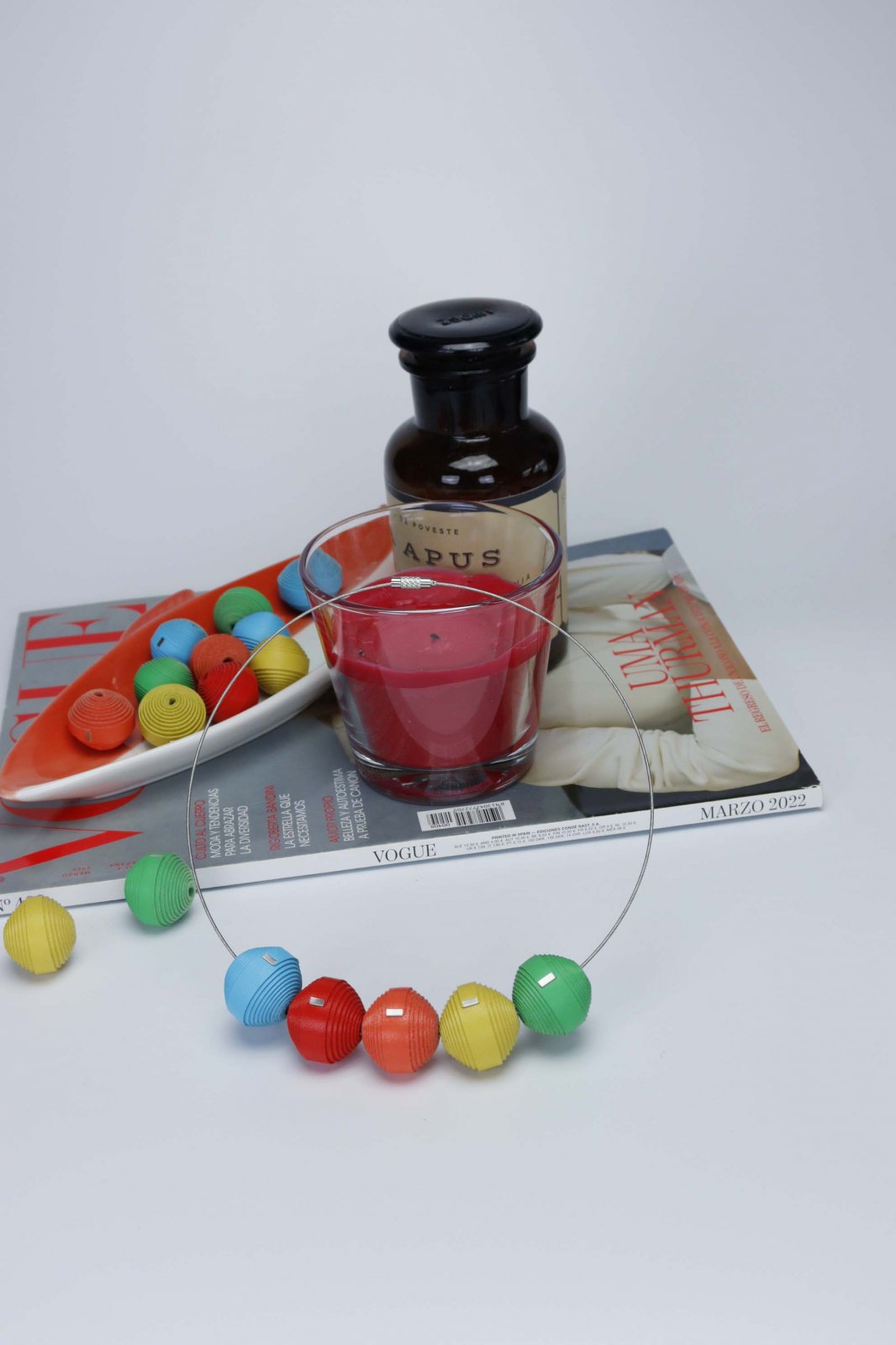 Burano 2 necklace - Leatherbonbon (491) made of leather