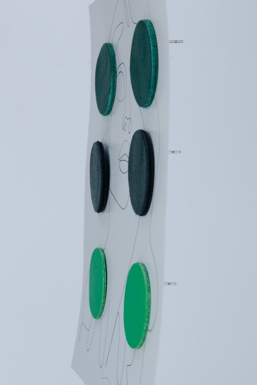 Set of 3 pairs of hoop earrings - Green